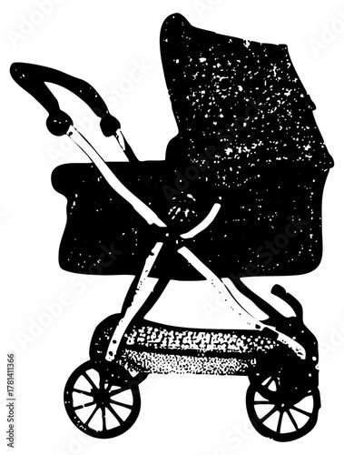 Baby stroller presents texture for parenting concepts