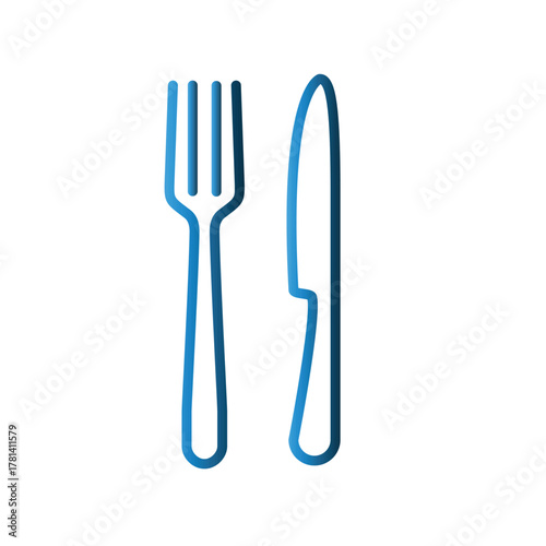 Spoon fork icon design template