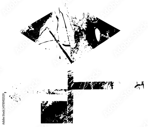 Abstract shapes explore texture in composition