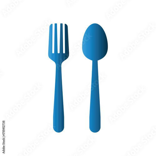 Spoon fork icon design template