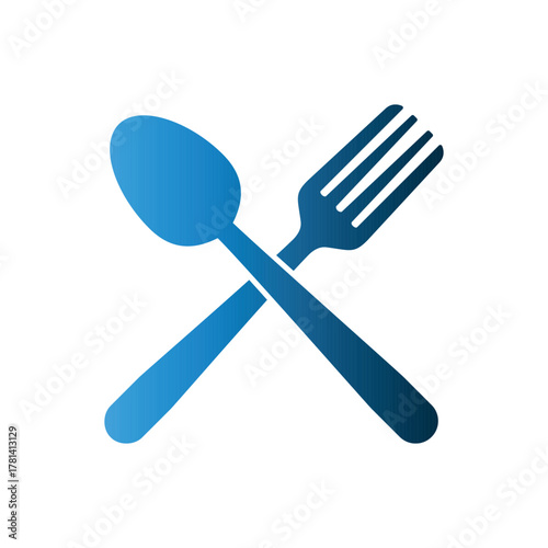 Spoon fork icon design template