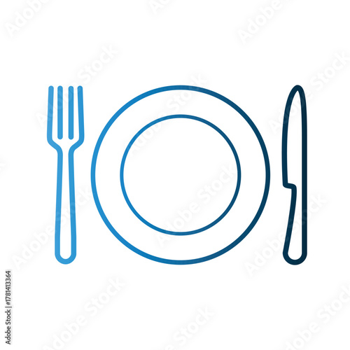 Spoon fork icon design template