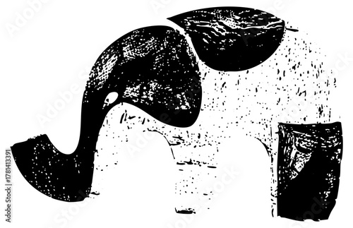 Abstract Sculpture Flows Through Space, Modern Art Installation