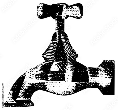 Faucet Illustrates in Bathroom