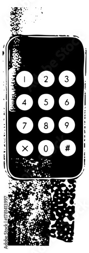 Keypad numbers in a digital interface