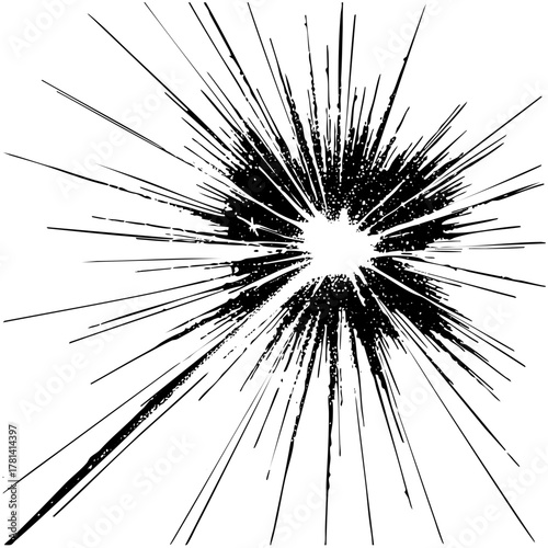 Explosion radiates energy in a dynamic impact