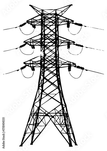 Power Tower Stands Tall in Industrial Landscape