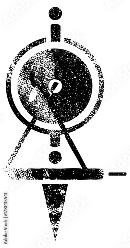 Robot explores technology in a futuristic setting