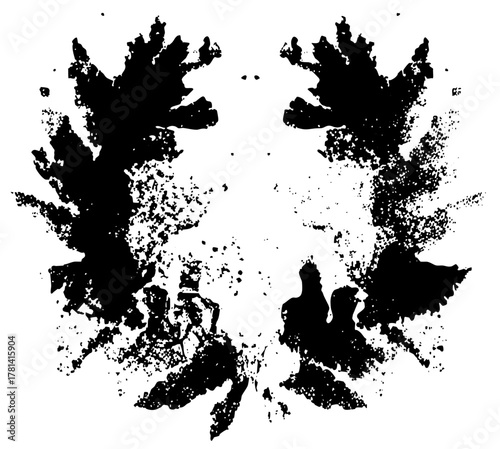 Ink blots reveal symmetry in abstract psychological testing