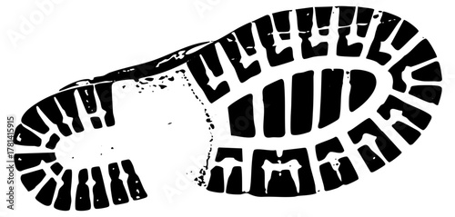 Footprint impression in terrain