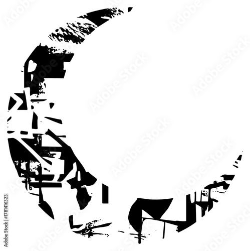 Portrait Illustrates Fragmentation in Abstract Composition