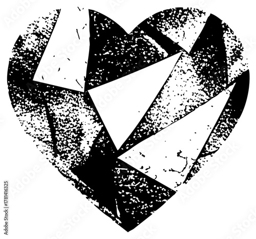 Heart Breaks Apart Geometric Design