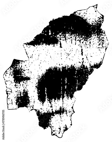 Skull illustration decay in a gothic horror scene