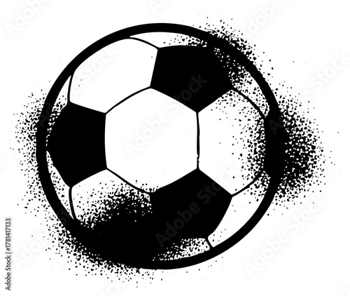 Soccer ball explodes with energy in a dynamic sports scene