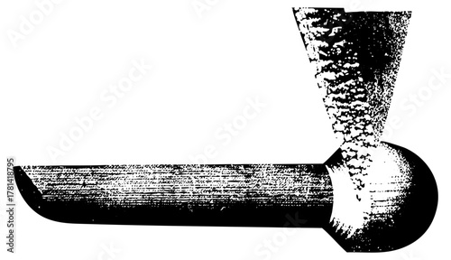 Hourglass measures time in abstract composition