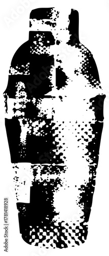 Cocktail Shaker Distressed Texture in a Bar