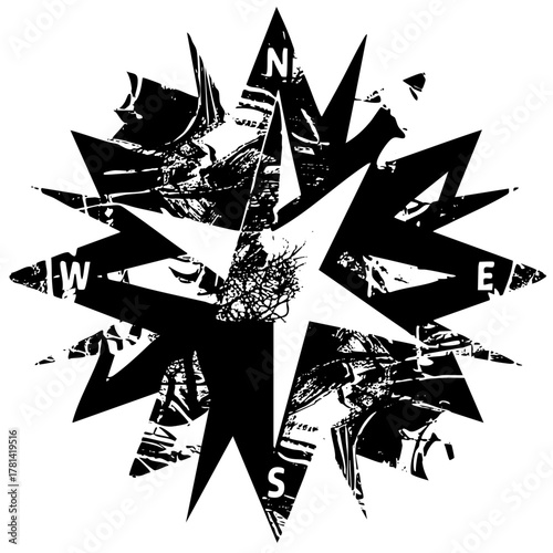 Compass Points Direction in Rough Terrain