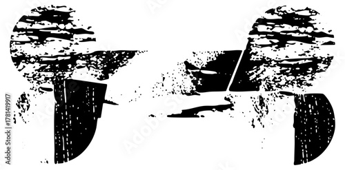 Faces Reflect Distortion in Abstract Composition