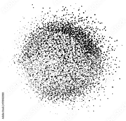 Particle explosion radiates energy in abstract space