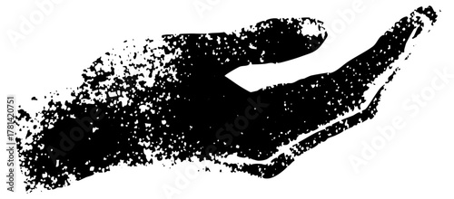 Open hand offering texture