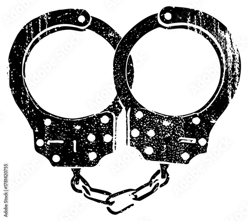 Handcuffs Illustrate Restriction in Law Enforcement