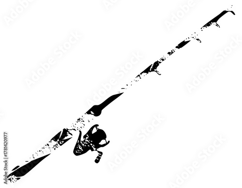 Fishing rod casts in tranquil waters