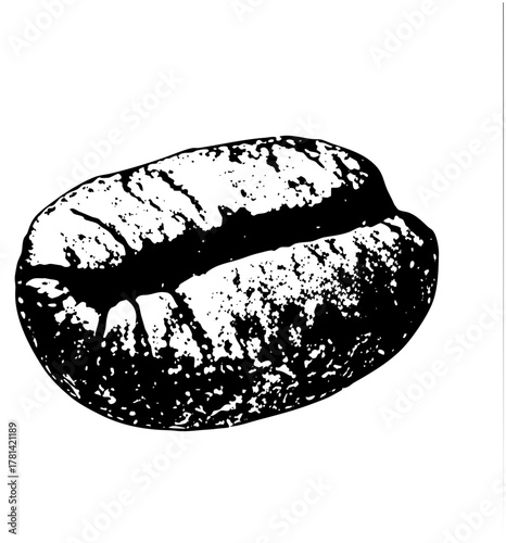 Coffee bean illustrates texture in still life