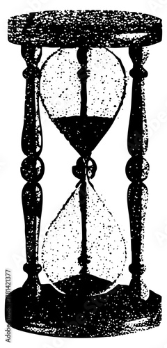 Hourglass measures time in vintage study
