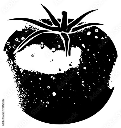 Tomato bite marks in a still life