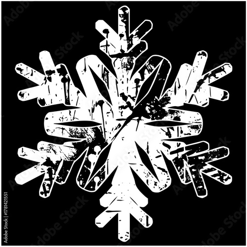 Snowflake texture in winter weather