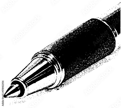 Ballpoint pen illustrates texture for graphic design