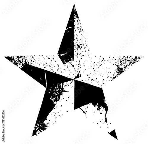 Star Explodes in Grunge Texture