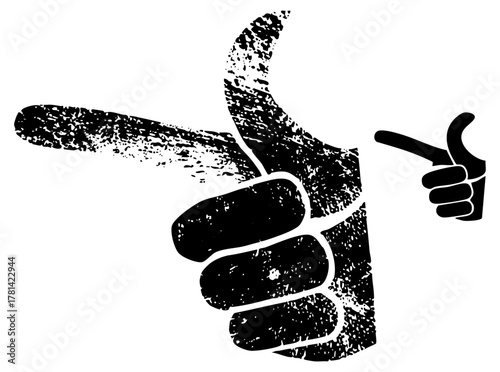 Pointing Hand Illustrates Direction in Communication