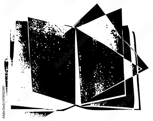 Abstract shapes explode with dynamic energy in a modern composition