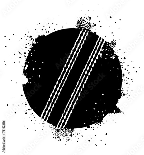 Cricket ball texture in a sports illustration