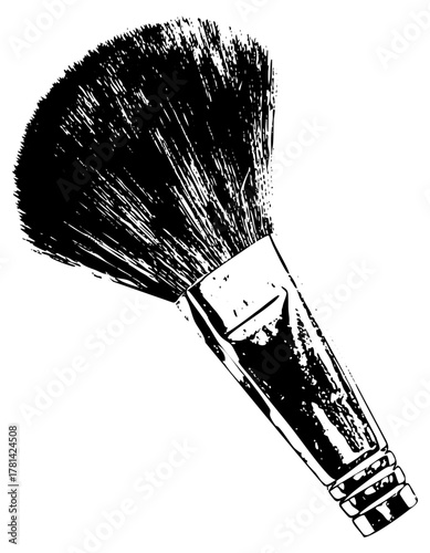 Makeup brush texture in cosmetic advertising
