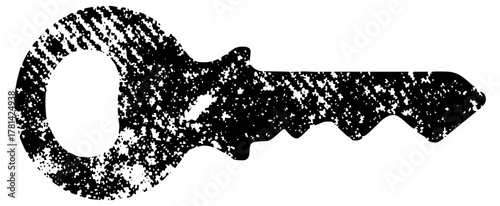 Key Reveals Access with Distressed Texture