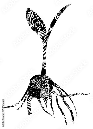 Lobster Raises Claw in Ocean