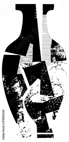 Abstract Lettering Fragmentation Within Graphic Design