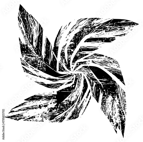 Abstract swirl radiates energy in a dynamic composition