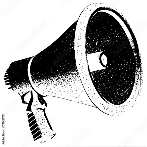 Megaphone Announces News in a Public Forum