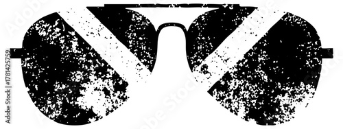 Sunglasses display distressed texture for fashion accessories