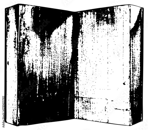 Open book texture in a minimalist composition