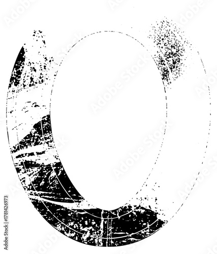 Abstract Shape Texture Within Circular Frame