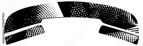 Tire track marks display motion on asphalt