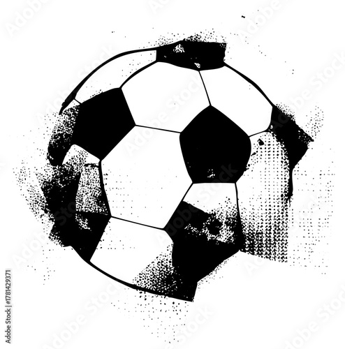 Soccer ball explodes in dynamic action, sports equipment