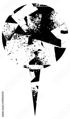 Skull Illustrates Aggression in Comic Art