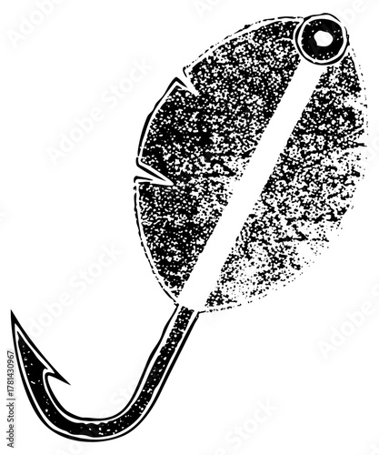 Fishing lure sharpness in detail