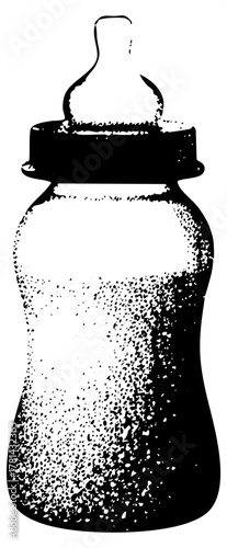 Baby bottle nourishment in stipple