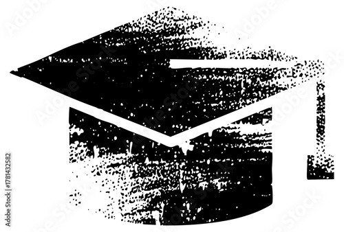 Graduation Cap Illustrates Achievement in Higher Education